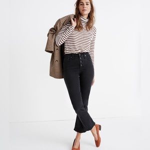 MADEWELL Cali Demi-Boot Jeans in Bellspring Wash: Button-Front Edition Sz 27